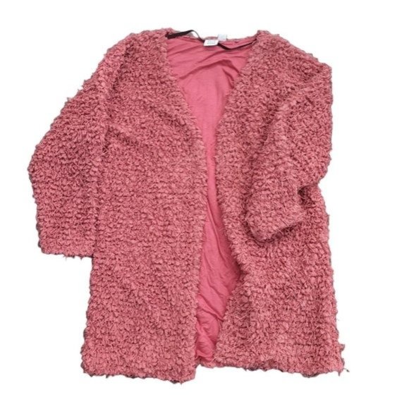 Some Days Lovin eyelash teddy open jacket Size Medium - Picture 1 of 6